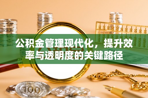 梨树县公积金管理现代化，提升效率与透明度的关键路径