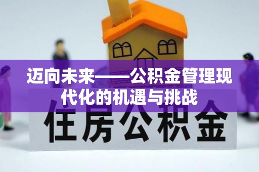 梨树县迈向未来——公积金管理现代化的机遇与挑战
