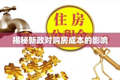梨树县揭秘新政对购房成本的影响