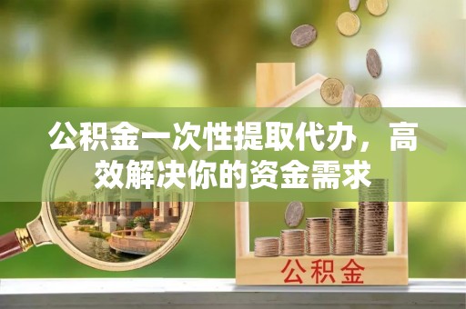 梨树县公积金一次性提取代办，高效解决你的资金需求